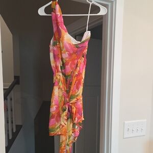 Floral One-Shoulder Dress